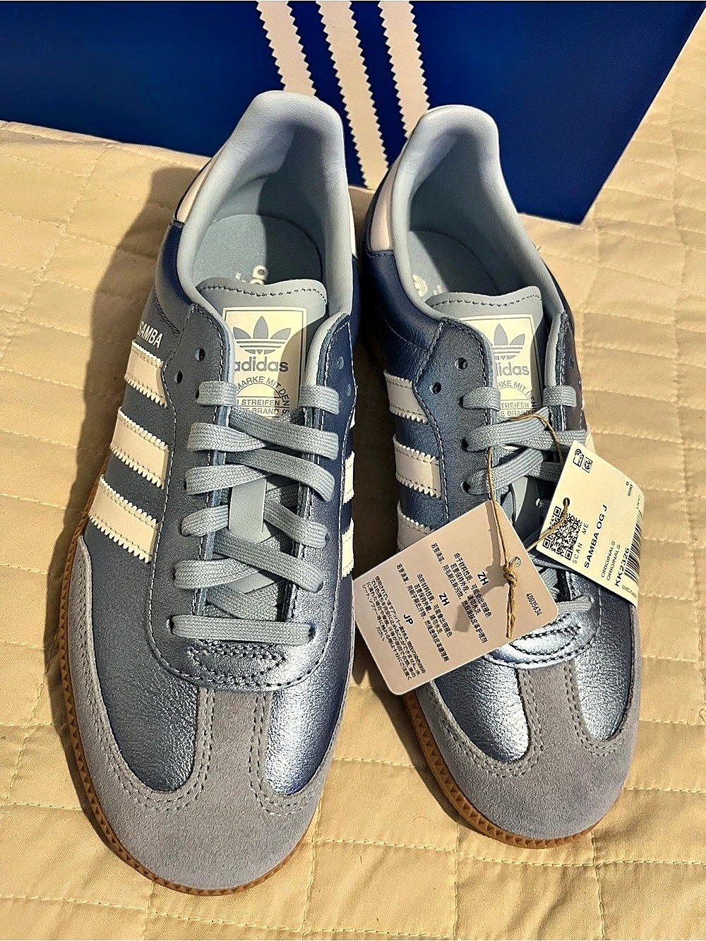 adidas Samba OG Blue & White Sneakers US 61⁄2 men or size 8 for women NWT